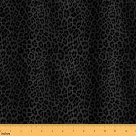 Feelyou Kids 1 Yard Black Leopard Waterproof Outdoor Fabric Cheetah Print Fabric by The Yard Kids Safari Upholstery Fabric for Chairs for Kids Boys Girls Animal Reupholstery Fabric Decor Adult Decor