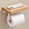 Wooden Toilet Paper Holder Wall Mount – Bathroom WC Roll