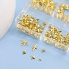 3D Star Metal Nail Art Charms, Mixed Styles Gold Metallic