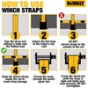 DEWALT DXBC90089 Black/Yellow 4" x 30' Winch Straps - 5,500