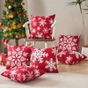 DakTou Christmas Cushion Cover, 45 x 45 cm, Red Velvet