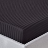 HOMESCAPES Black Deep Fitted Sheet (12”) Small Double 330 TC
