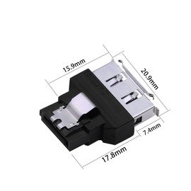 GINTOOYUN SATA to E SATA Adapter SATA Male to E SATA Female Adapter with Iron Buckle for Computer Motherboards, Mobile Hard Drive Boxes, ESATA Cables etc