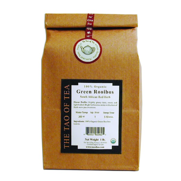The Tao of Tea Green Rooibos, 100% Organic African Red Herb, 1-Pound