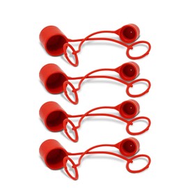 Rubber Dust Caps/Plugs for Flat Face Hydraulic Bobcat Skid Steer Quick Couplers (4 Sets)