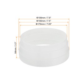 PATIKIL 8" to 7.5" to 7" Duct Reducer, Duct Connector Ducting Inline Adapter Increaser ABS Plastic Vent for HVAC Heating Cooling Air Ventilation