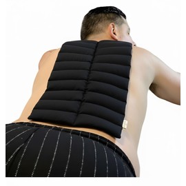 Compresa Caliente Terapéutica | Almohadilla de Semillas y Plantas Medicinales para Cuello, Espalda y Hombros | Alivio Muscular Profesional | Compresa Mediana (Negro)