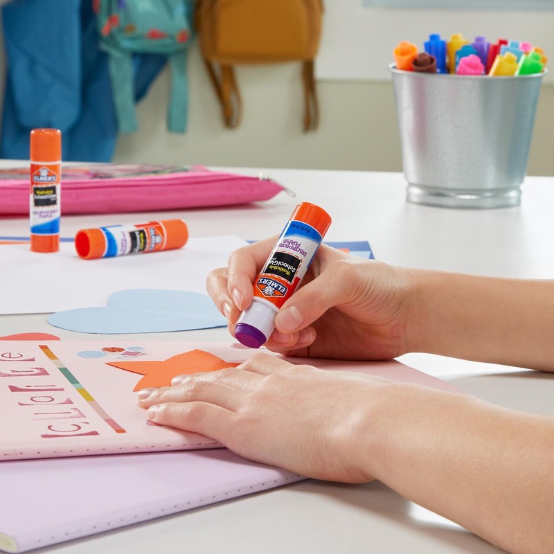 Elmer's® Washable Disappearing Purple School Glue Sticks, 0.21 Oz., Pack