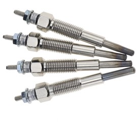 Boxonly 4PCS Glow Plug Set – Replaces SBA185366190 & SBA185366060 – Compatible with LS170, L175, L465, L565, LX465, LX485, LX565, 1100, 1110, 1200, 1210, 1215 Diesel Tractors – Copper Core