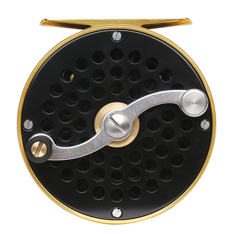 Vintage Classic Fly Fishing Reel,Right/Left Handle Position, Fly Reel (Black