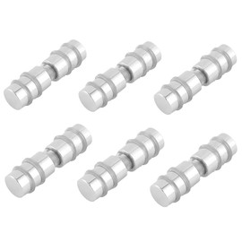 6PCS Glass Shelf Pin Shelf Support Peg Double Head Antislip Shelf Pins with Soft Plastic Washer Metal Studs Holder Support Clips for Glass Shelf Furniture Showcase