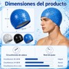 2 Gorra Natacion de pu para Adultos, Gorro Nadar de