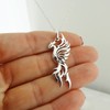 FashionJunkie4Life Sterling Silver Phoenix with Fire Pendant