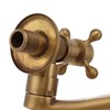 Antique Garden Faucet with Extended Spout Antifreezing Copper Wall Mount
