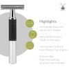 MÜHLE NEO Safety Razor, Rubber Grip Handle in black, Closed