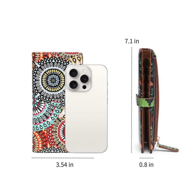 TAOSITUE Slim Wallets for Women, Credit Card Holder, RFID Clutch,