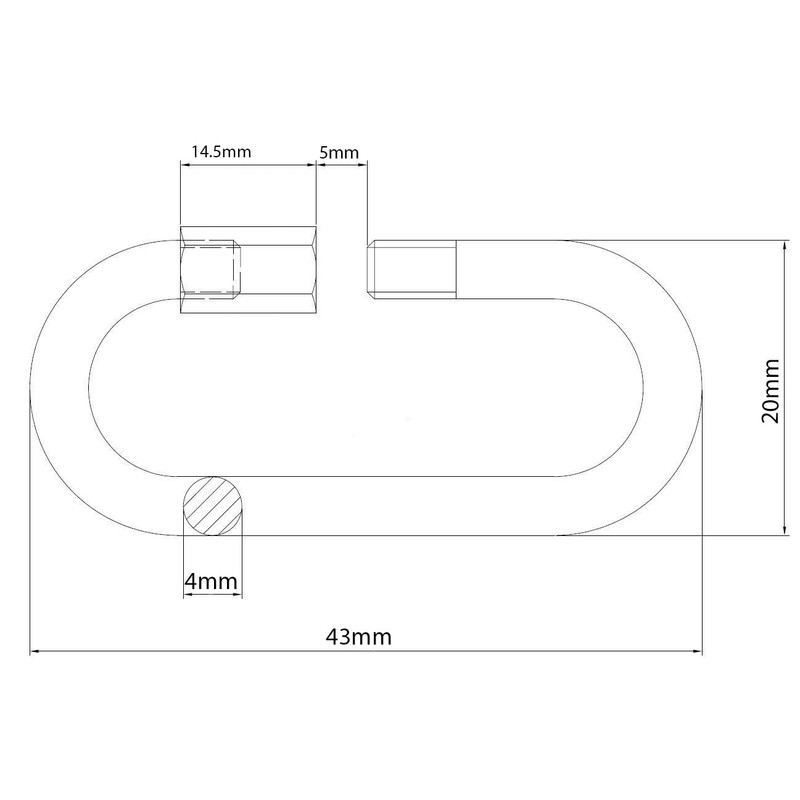 4mm Quick Link for Connecting Galvanised Steel Chain Heavy Duty
