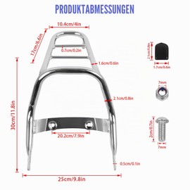 For Honda Monkey 125 2018-2023 Rear Rack (Chrome)