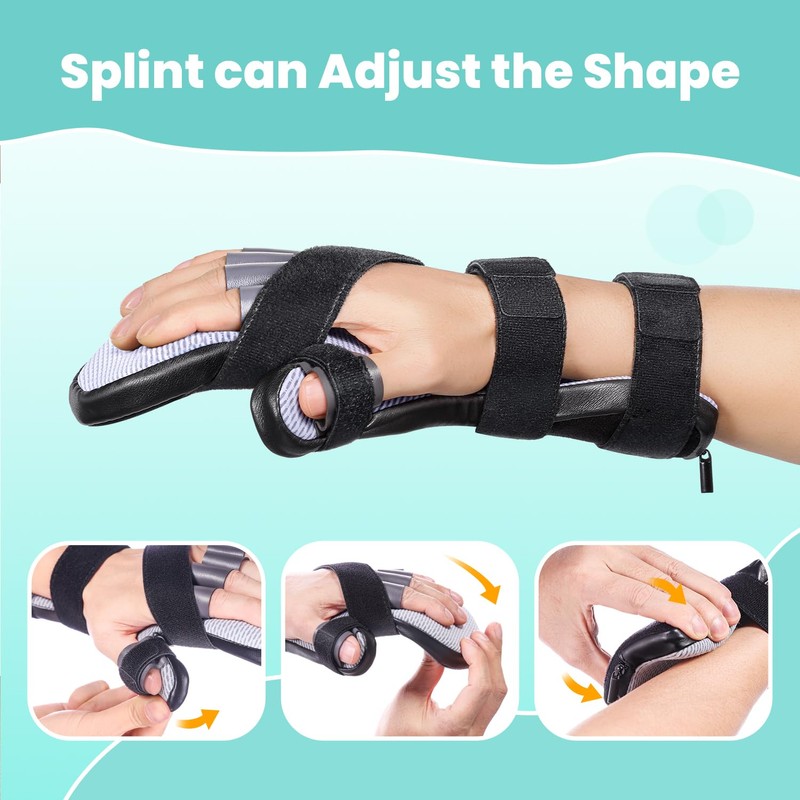 DrFinger Upgrade Resting Hand Splint Brace for Straightening Fingers with
