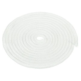 PATIKIL 4Mx6mm Round Braided Rope Fiberglass High Temperature Stove Gasket Seal for Boiler Furnace Oven Kiln Casting White