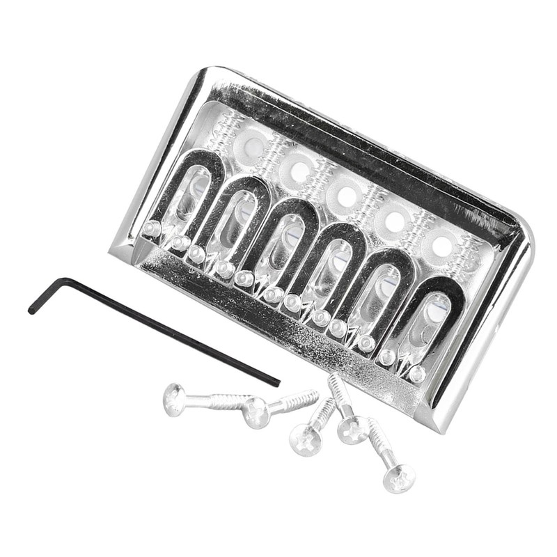 Fixed Hardtail Guitar Bridge U Shape Saddle Bridge Replacement Metal