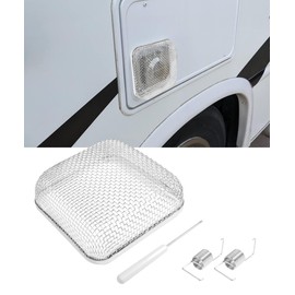 bylikeho RV Vent Cover,RV Furnace Vent Screen,Car Accessories 4.5x4.5x1.3” RV Exhaust Vent Cover,With Installation Tool ﻿