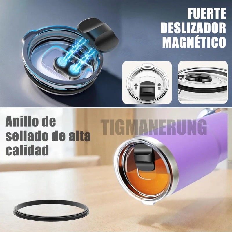4pz Tapa Vaso Magnetica Magslider Tapa Con Iman Para 20/30oz