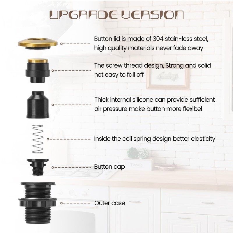 Garbage Disposal Air Switch Kit Sink Top Waste Disposal Stainless