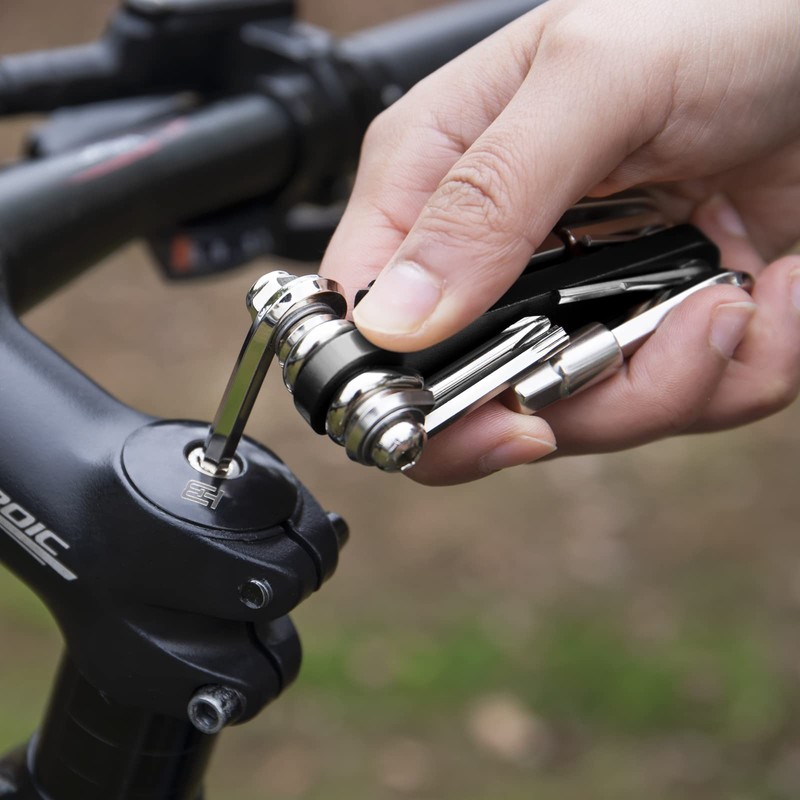 Kadacha Bicycle Multi-Tool Portable Tool 15 Functions for Road Bikes,