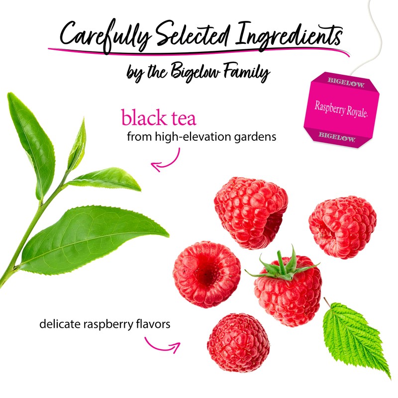 Bigelow Tea Raspberry Royale Black Tea Bags, Caffeinated, 20 Count,