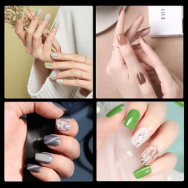 Half Matte Short Square Fake Nail Tips, Soft Gel Pre-Shaped Nail Tips, Full Cover False Nails with Clear Box for Nail Salons and DIY Nail Art, 600PCS/12 Sizes