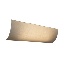 Moderne Vanity Light Cover Conversion Kit, 32"W White Textured Fabric Shade - DIY Upgrades Hollywood Lights (No Wiring)
