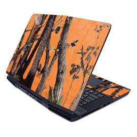 MightySkins Skin for Alienware M17 (2019) - Orange Camo | Protective, Durable, and Unique Vinyl Decal wrap Cover | Easy to Apply, Remove, and Change Styles | Made in The USA