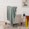 RECYCO Chenille Throw Blanket with Decorative Tassel Fringe Luxury Cozy