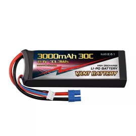E-Flite E-FLIGHT APPRENTICE VANT 3S 11.1V 3000mAh 30C LiPo Battery EC3 RC PLANE LOSI