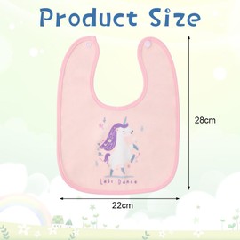 HOTUT Muslin Baby Bibs, 7 Packs Soft Cotton Baby Teething Bibs, Baby Bandana Dribble Bibs, Waterproof Drool Bibs, Unisex Cotton Baby Bandana Bibs, Absorbent Dribble Bibs for Infants Newborn Feeding