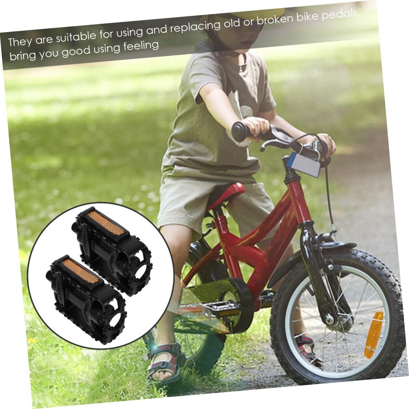 SUPVOX Replaceable Boys and Girls Bike Pedals Slip Design Mountain