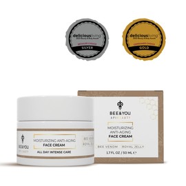 Bee and You Bee Venom Cream, Hydrating, Moisturizing, Anti Aging, Anti Wrinkle Face Cream, Fine Lines and Wrinkles, Skin Care, Royal Jelly, Propolis Extract, Vitamin B5, E, Shea Butter | 1.7 oz