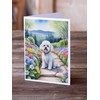 Caroline's Treasures Bichon Frise Spring Path Greeting Cards Pack of