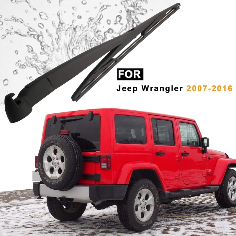 Rear Wiper Arm Blade Replacement for Jeep Wrangler JK 2007-2017