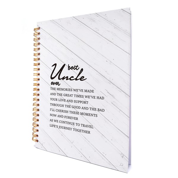 GOLSOO Uncle Hardcover Spiral Notebook 6x8 Inches, Best Uncle Ever