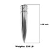 FRF FLAG Silver Chrome Finish Pointed Bottom Ferrules, Bottom Replacement
