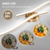 HLILCEH 28W Gold Linear Ceiling Light Gold Modern LED Ceiling