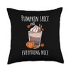 Pumpkin Spice Everything Nice Autumn Leaves Throw Pillow
