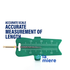 LA MIERE Endo Measuring Ring, Aluminium Endodontic File Ruler Dental Root Canal Measurement Instrument, Green