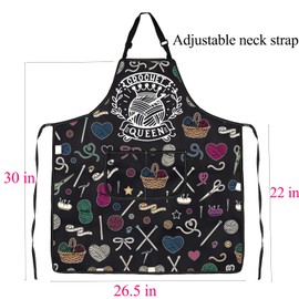 ENSIANTH Crochet Aprons with Pocket Crochet Lover Gifts for Crocheters Crochet Queen Knitting Gift for Knitter Gifts for Women (24117 Crochet Aprons)