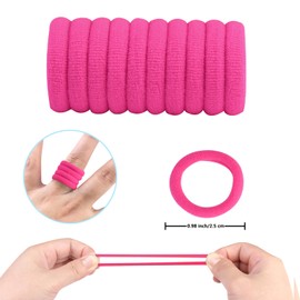 Zingso Baby Hair Scrunchies Girls 100 Pieces Mini Soft Nylon Hair Bows Hair Bands Girls Children Hair Scrunchies Girls Hair Ties Small Hair Bobbles for Small Girls Ample Choice of Colours