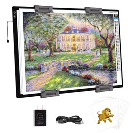 PICOVISTA A1 Large Light Pad for Diamond Painting,LED Tracing Light Box with 3 Color Modes and Adjustable Brightness,Battery Powered Light Board for Weeding Vinyl,Drawing,Sketching,Artists