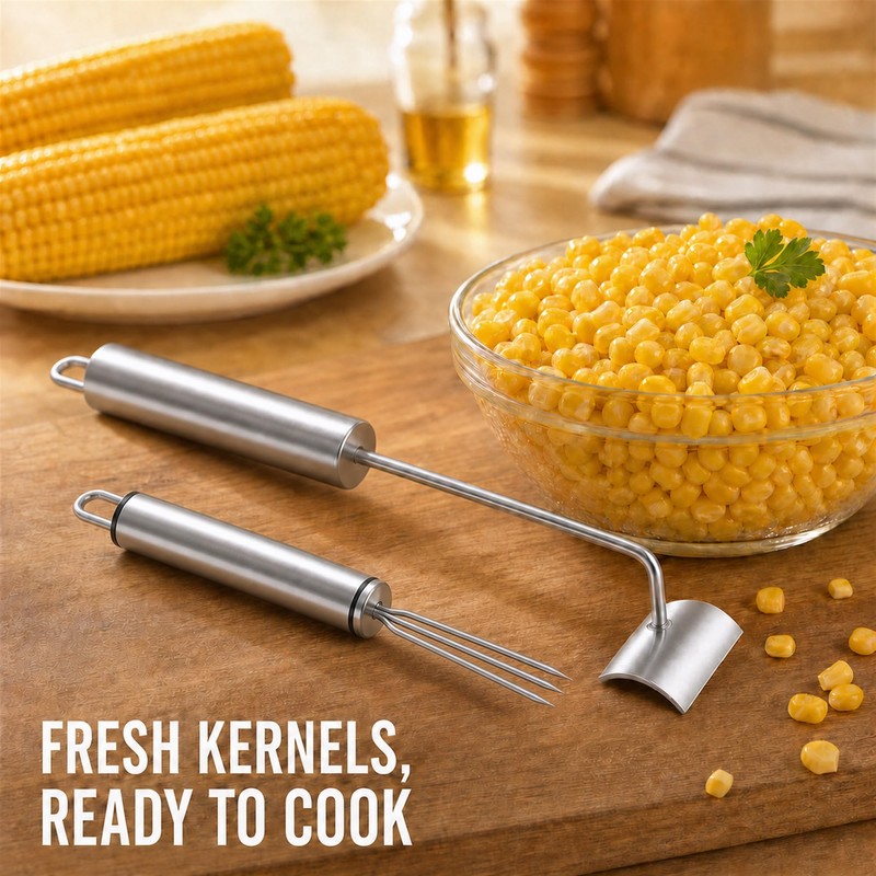 Corn Peeler for Corn on the Cob, 2 Pcs Stainless