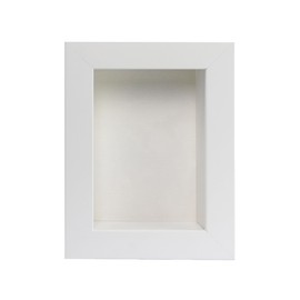 5x7 Shadow Box Frame White Wood with a 1 3/4" Usable Display Depth Includes a White Suede Acid-Free Backing Board, UV Resistant Acrylic, and Hanging Hardware